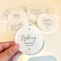 Personalised Bridal Party Bauble Handmade Wedding Favour - thumbnail 4