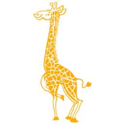 Kids Wall Decal Giraffe, Hand Drawn Sticker, Vinyl Wall Giraffe Children's Room Sticker - thumbnail 3