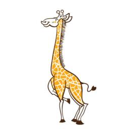 Kids Wall Decal Giraffe, Hand Drawn Sticker, Vinyl Wall Giraffe Children's Room Sticker - thumbnail 2