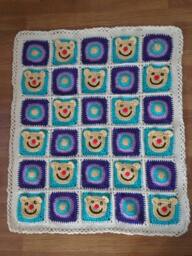 Crochet Baby Boy Blanket/Baby Afghan Toddler Crib Bedding - thumbnail 1