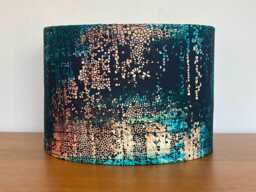 Turquoise Blue Abstract Mosaic Lampshade For Ceiling Pendants Or Standard Table & Floor Lamps - thumbnail 1