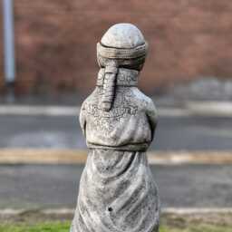 Realistic Chinese Man Figurine Concrete Sculpture Stone Wise Emperor Statue Outdoor Tradition Ornament Lawn Decoration Asian Art Gift - thumbnail 4