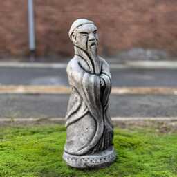 Realistic Chinese Man Figurine Concrete Sculpture Stone Wise Emperor Statue Outdoor Tradition Ornament Lawn Decoration Asian Art Gift - thumbnail 2