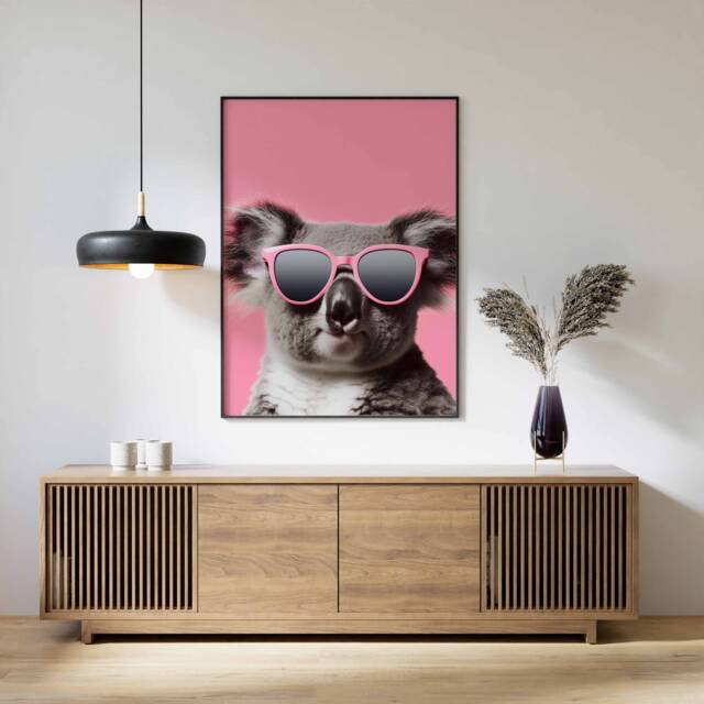Koala Print, Poster, Funny Animal D??cor, Wall Art, in Sunglasses Modern D??cor - image 1
