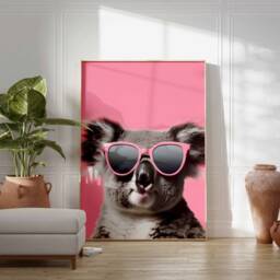Koala Print, Poster, Funny Animal D??cor, Wall Art, in Sunglasses Modern D??cor - thumbnail 2