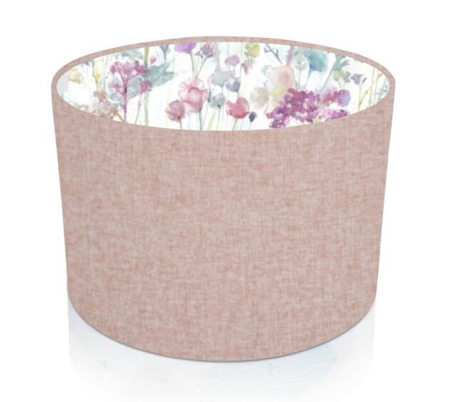 Shetland Oslo Blush Pink With A Voyage Ilinizas Interior Brushed Linen Style Drum Lampshades/Pendant Shade Table Light - image 1