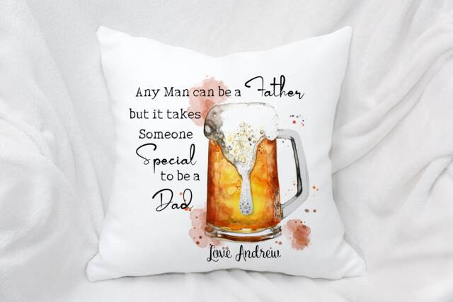 Personalised Any Man Can Be A Father Cushion Ideal Gift For Father's Day/Birthday - image 1