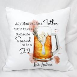 Personalised Any Man Can Be A Father Cushion Ideal Gift For Father's Day/Birthday - thumbnail 4