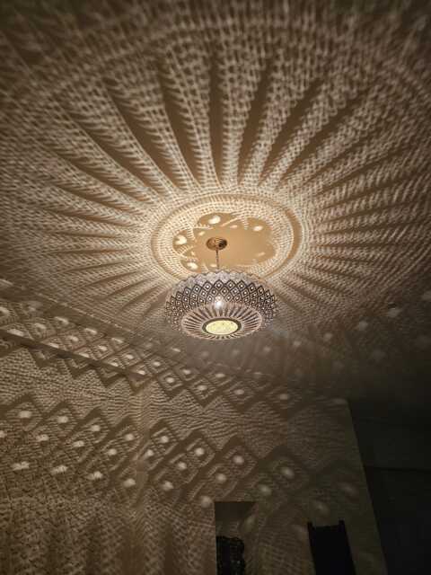 Moroccan Brass Pendant Light - image 1