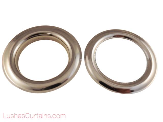 Large Chrome Metal Curtain Drapery Hardware Supplies #12 - 1 9/16 Inch Inner Decorative Grommet/Rings W/Washer Eyelet Lot Of 10/25/50/100 Pc - image 1