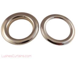 Large Chrome Metal Curtain Drapery Hardware Supplies #12 - 1 9/16 Inch Inner Decorative Grommet/Rings W/Washer Eyelet Lot Of 10/25/50/100 Pc - thumbnail 1