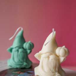 Halloween Gnome Candle With Pumpkin Vegan Soy Wax Autumn Decor - thumbnail 4