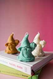 Halloween Gnome Candle With Pumpkin Vegan Soy Wax Autumn Decor