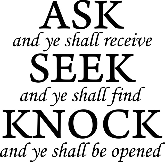 Ask & Ye Shall Seek Knock Printable Wall Art