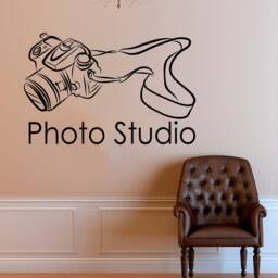 Camera Wall Decal Photo Studio Photographer Window Sticker 2177 - thumbnail 1