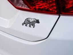 Bear Forest Vinyl Decal Floral Woodland Animal Sticker - thumbnail 1