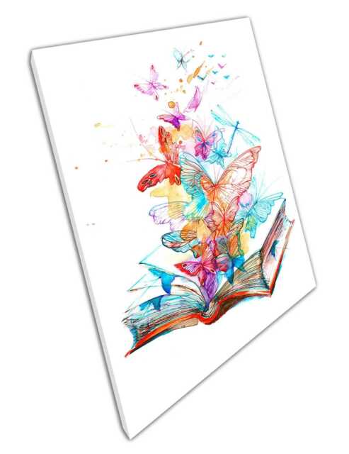 Vibrant Watercolor Butterfly Canvas Print Ready-To-Hang Decor For Home, Office & Kids' Rooms - image 1