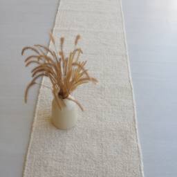 Runner Rug Cream 200 cm, Hallway Rug, Kitchen Bathroom Cotton Living Room Area Hand Loomed Boho Unique - thumbnail 2