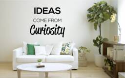Ideas Come From Curiosity Wall Decal Motivation Quote Decor Sticker Art Vinyl Good Hose/Home Decoration Gift Idea - thumbnail 1