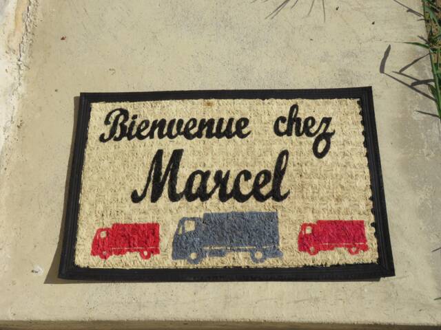 Personalized Doormat, Welcome Home, Entrance Mat, Doormat With Truck, First Name Customizable - image 1