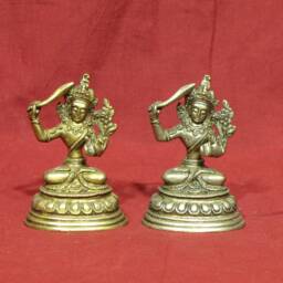 Tara Brass Statue, Brass Goddess Figurine, Hindu, Buddhist Deity, Female Boddhisattva, Feminine Goddess Of Peace & Protection, Buddhism - thumbnail 4