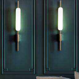 Sconce Wall Light, Frosted Glass Sconce, Bedside Lamp, Unique Lighting, Mid Century Modern Home Decor Lighting - thumbnail 2
