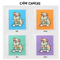 "English Bulldog Blanket - Hipster Sizes 50"" X 60"" Or 80" - thumbnail 2