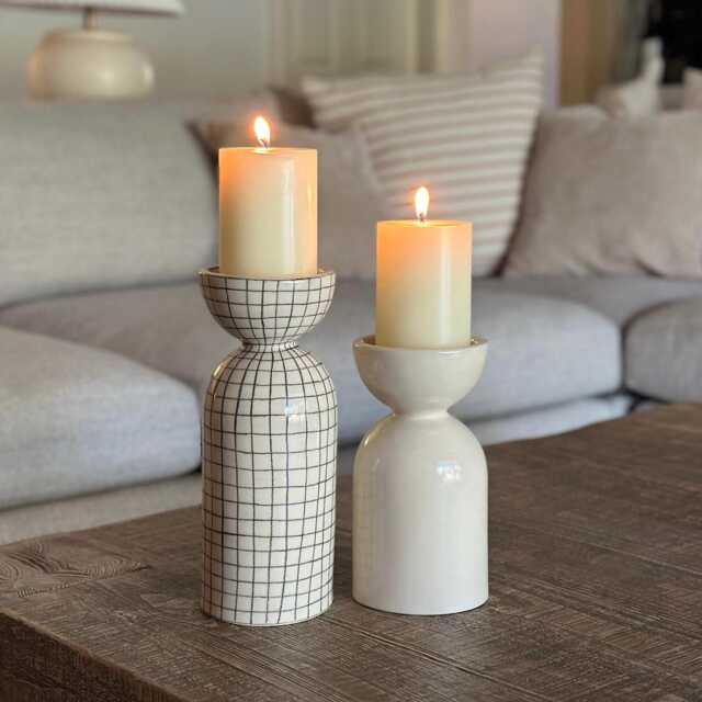 Handmade Ceramic Pillar Candle Holders - image 1