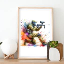 Paintball Print Poster - Set Of 3 Paintballing Posters - Room Decor Art Prints Boys Wall Artwork Paintballer Gifts - thumbnail 2