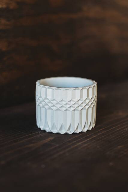Handmade Vintage-style Container - Geometric Cement Holder Classic Concrete Planter - image 1