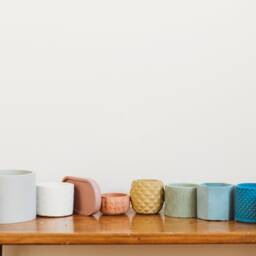 Handmade Vintage-style Container - Geometric Cement Holder Classic Concrete Planter - thumbnail 2