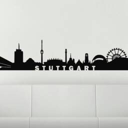 Stuttgart Wall Decal, Skyline Vinyl German City Home Decor, Germany Sticker, Office Decal - thumbnail 2