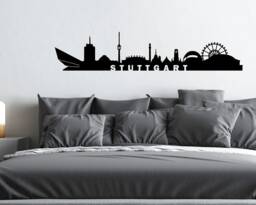 Stuttgart Wall Decal, Skyline Vinyl German City Home Decor, Germany Sticker, Office Decal - thumbnail 1