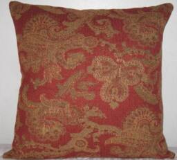 "Chenille Conemporary Decorative Paisley Pattern Pillow Cover-24""x24" - thumbnail 2