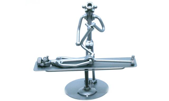 Nuts & Bolts Physical Therapy Gift, Welded Metal Art Chiropractor, Scrap Occupational Therapy, Recycled Sculpture - image 1