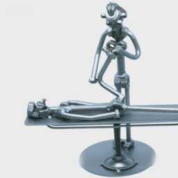 Nuts & Bolts Physical Therapy Gift, Welded Metal Art Chiropractor, Scrap Occupational Therapy, Recycled Sculpture - thumbnail 3