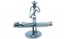 Nuts & Bolts Physical Therapy Gift, Welded Metal Art Chiropractor, Scrap Occupational Therapy, Recycled Sculpture - thumbnail 1