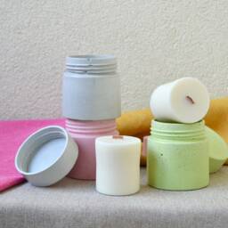 Round 5 Oz Scented Candle Jar Refill, Eco Friendly Insert, Crackling Soy Wax Vessel Replacement Available in Different Scents - thumbnail 2