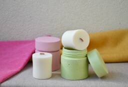 Round 5 Oz Scented Candle Jar Refill, Eco Friendly Insert, Crackling Soy Wax Vessel Replacement Available in Different Scents - thumbnail 1