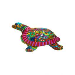 Desk Turtle Statue - Handmade Polymer Clay Artwork Sculpture - thumbnail 3