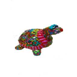 Desk Turtle Statue - Handmade Polymer Clay Artwork Sculpture - thumbnail 2