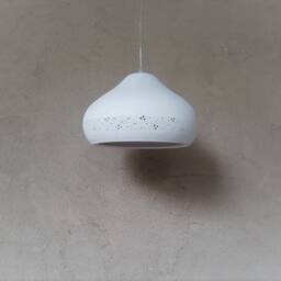 Handmade Ceramic Pendant Light Off White Kitchen Island Lighting - thumbnail 3