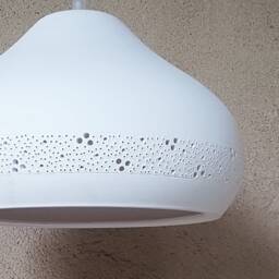 Handmade Ceramic Pendant Light Off White Kitchen Island Lighting - thumbnail 4