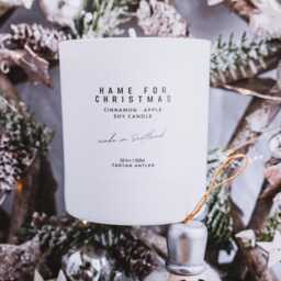Hame For Christmas Cinnamon Apple Soy Candle Scottish Gift Hygge Luxury Made in Scotland - thumbnail 1