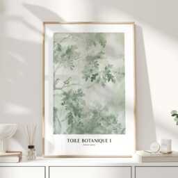 Toile Botanique I Print, Sage Green Botanical Wall Art, Vintage Bird Poster, French Country Cottage Decor, Gallery Wall, Art - thumbnail 1
