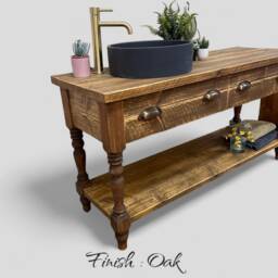 Croston 2 - Handmade Reclaimed Timber Bathroom Furniture - thumbnail 4