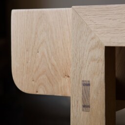 Konk ??? T??lja Desk [Oak] Bespoke Sizes Available Three Drawers With Carved Fronts, Minimal Solid Wood Table - thumbnail 3