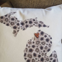 18 Inch Petoskey Stone Michigan Pillow - thumbnail 3