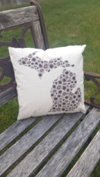18 Inch Petoskey Stone Michigan Pillow