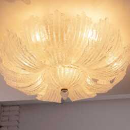 Artistic Murano Glass Ceiling Light - Hand-Blown Italy Vintage Italian Design - thumbnail 4